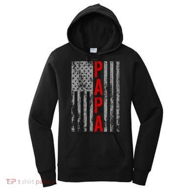 USA PAPA Retro Vintage Flag Women's Hoodie