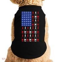 USA Patriotic Beer Bottle American Flag Doggie Tank thumb 0