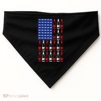 USA Patriotic Beer Bottle American Flag USA-Made Doggie Bandana thumb 0