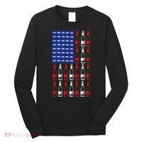 USA Patriotic Beer Bottle American Flag Long Sleeve Shirt thumb 0