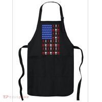 USA Patriotic Beer Bottle American Flag Apron thumb 0