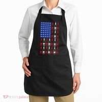 USA Patriotic Beer Bottle American Flag Apron thumb 2