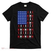 USA Patriotic Beer Bottle American Flag T-Shirt thumb 0