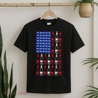 USA Patriotic Beer Bottle American Flag T-Shirt thumb 2