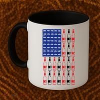 USA Patriotic Beer Bottle American Flag Coffee Mug thumb 2