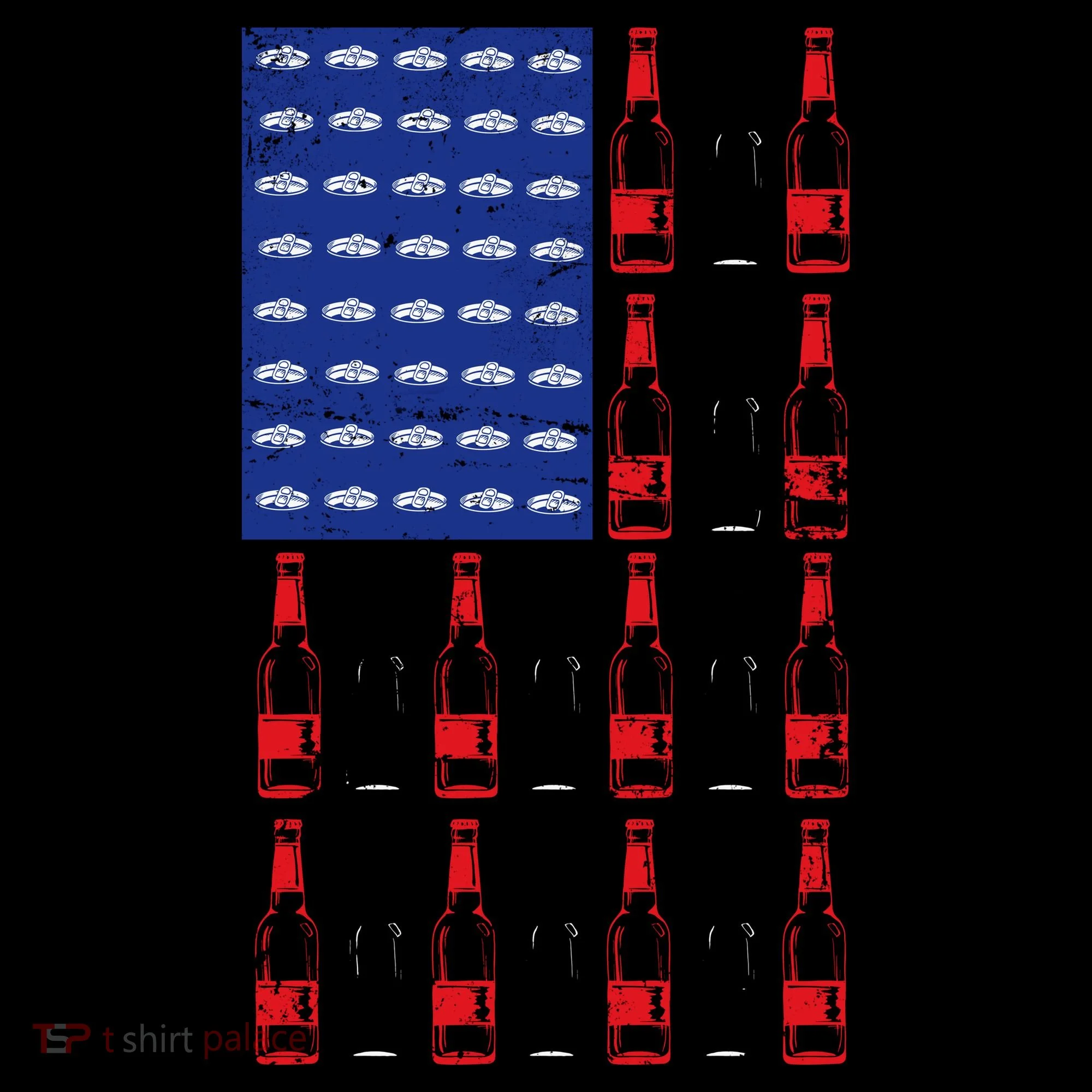 USA Patriotic Beer Bottle American Flag Coffee Mug