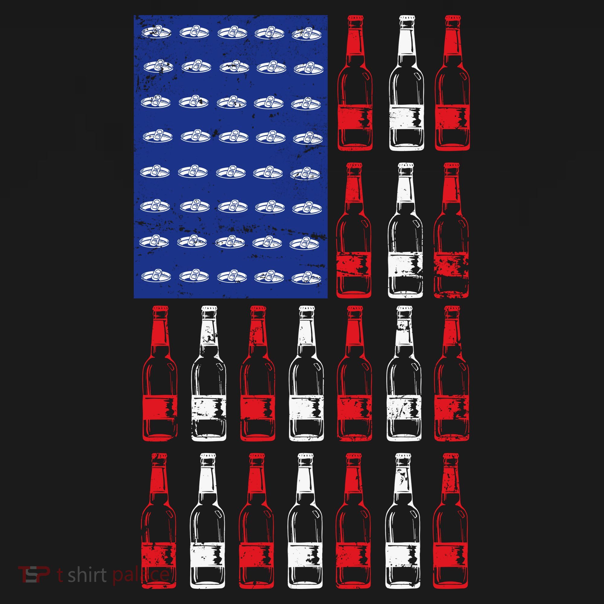 USA Patriotic Beer Bottle American Flag Women's Hoodie