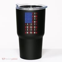 USA Patriotic Beer Bottle American Flag Tumbler thumb 0