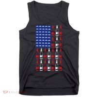 USA Patriotic Beer Bottle American Flag Tank Top thumb 0