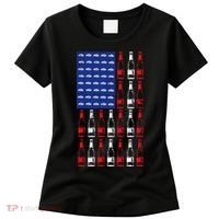 USA Patriotic Beer Bottle American Flag Women's T-Shirt thumb 0