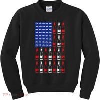 USA Patriotic Beer Bottle American Flag Kids Sweatshirt thumb 0