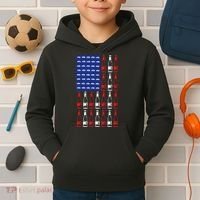 USA Patriotic Beer Bottle American Flag Kids Hoodie thumb 2