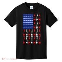 USA Patriotic Beer Bottle American Flag Kids T-Shirt thumb 0