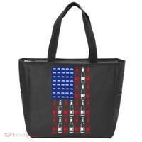 USA Patriotic Beer Bottle American Flag Tote Bag thumb 0