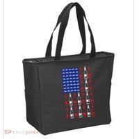USA Patriotic Beer Bottle American Flag Tote Bag thumb 2