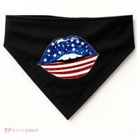 USA Patriotic Lips Of America USA-Made Doggie Bandana thumb 0