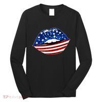 USA Patriotic Lips Of America Long Sleeve Shirt thumb 0