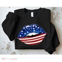 USA Patriotic Lips Of America Sweatshirt thumb 2