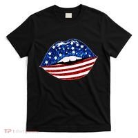 USA Patriotic Lips Of America T-Shirt thumb 0