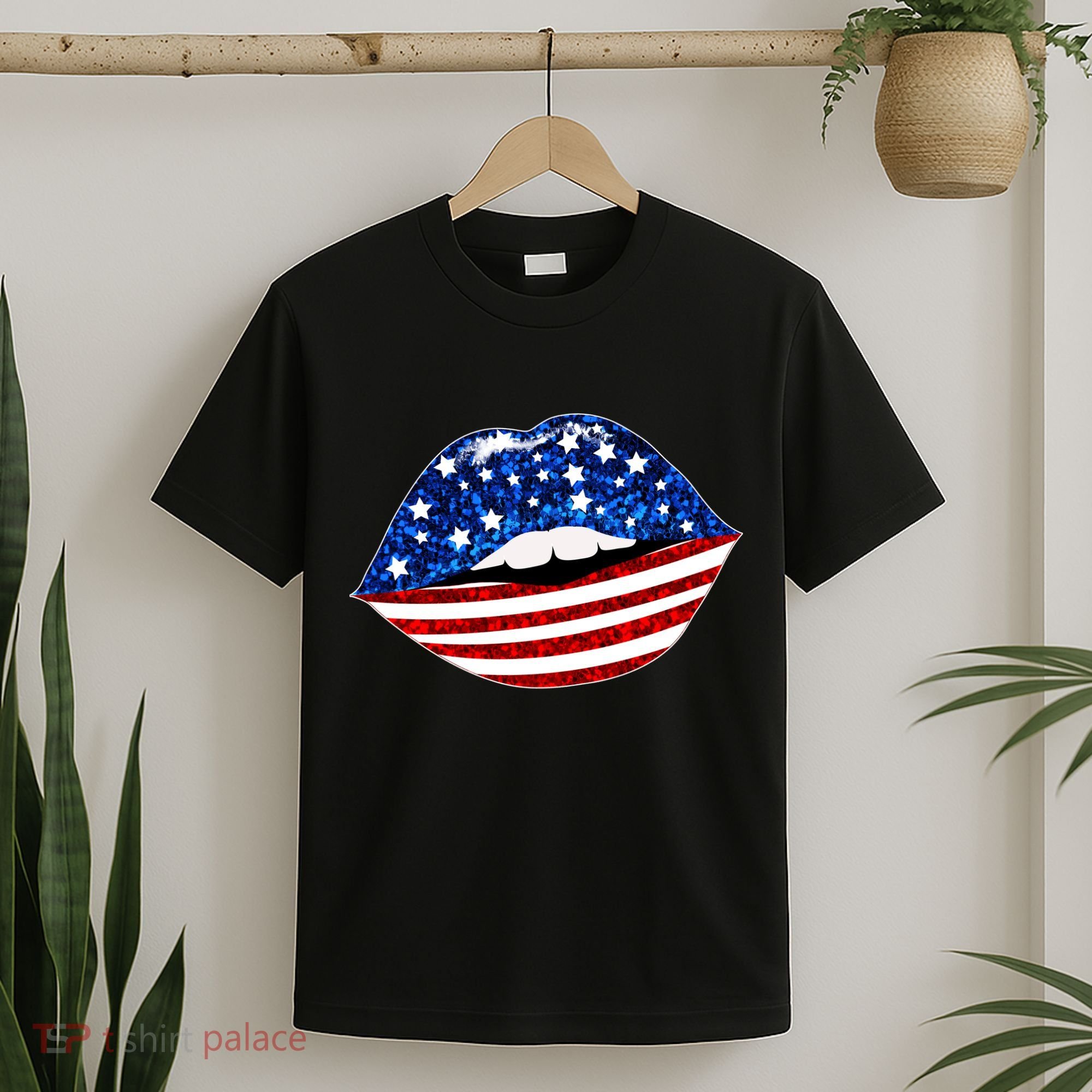 USA Patriotic Lips Of America T-Shirt