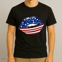 USA Patriotic Lips Of America T-Shirt thumb 3
