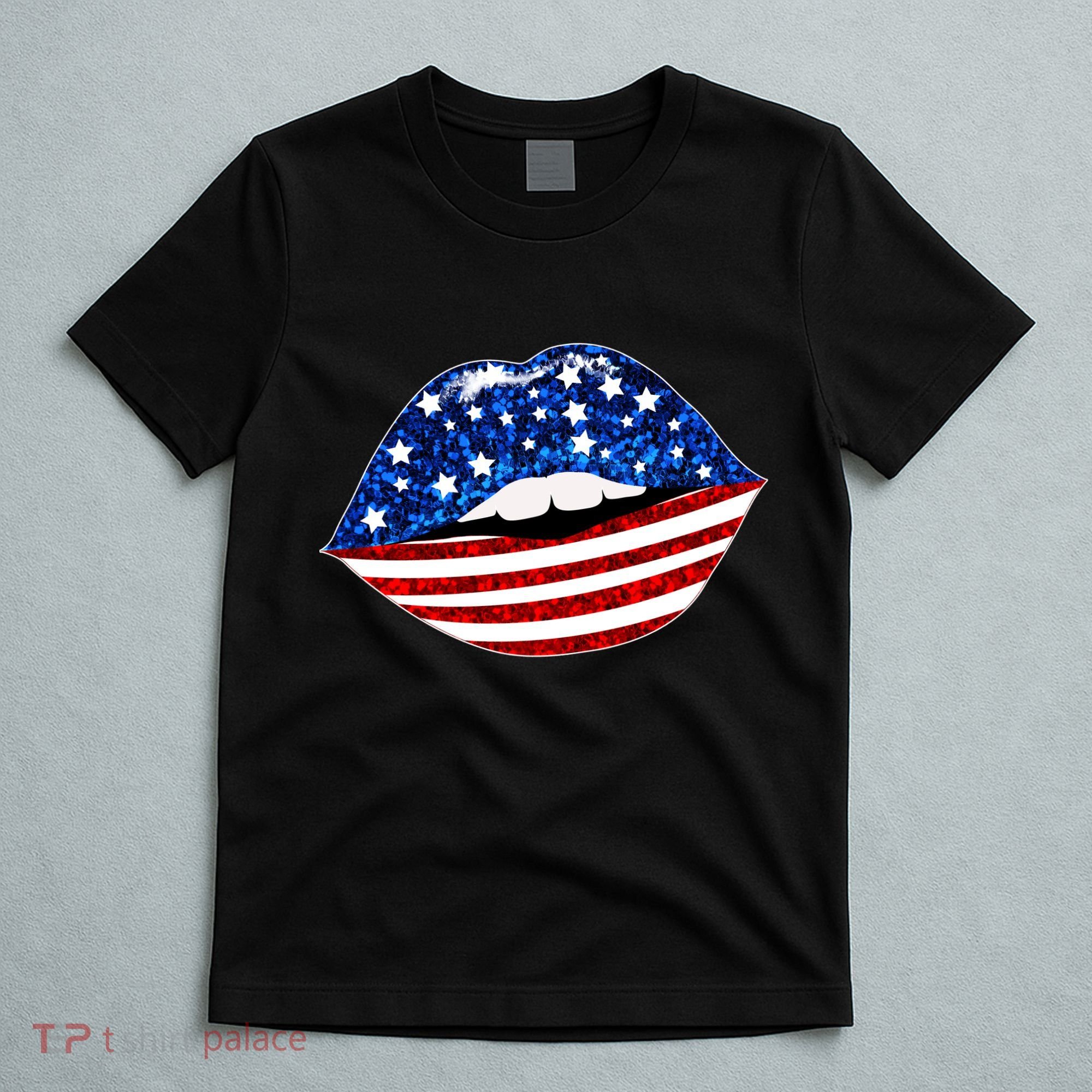 USA Patriotic Lips Of America T-Shirt