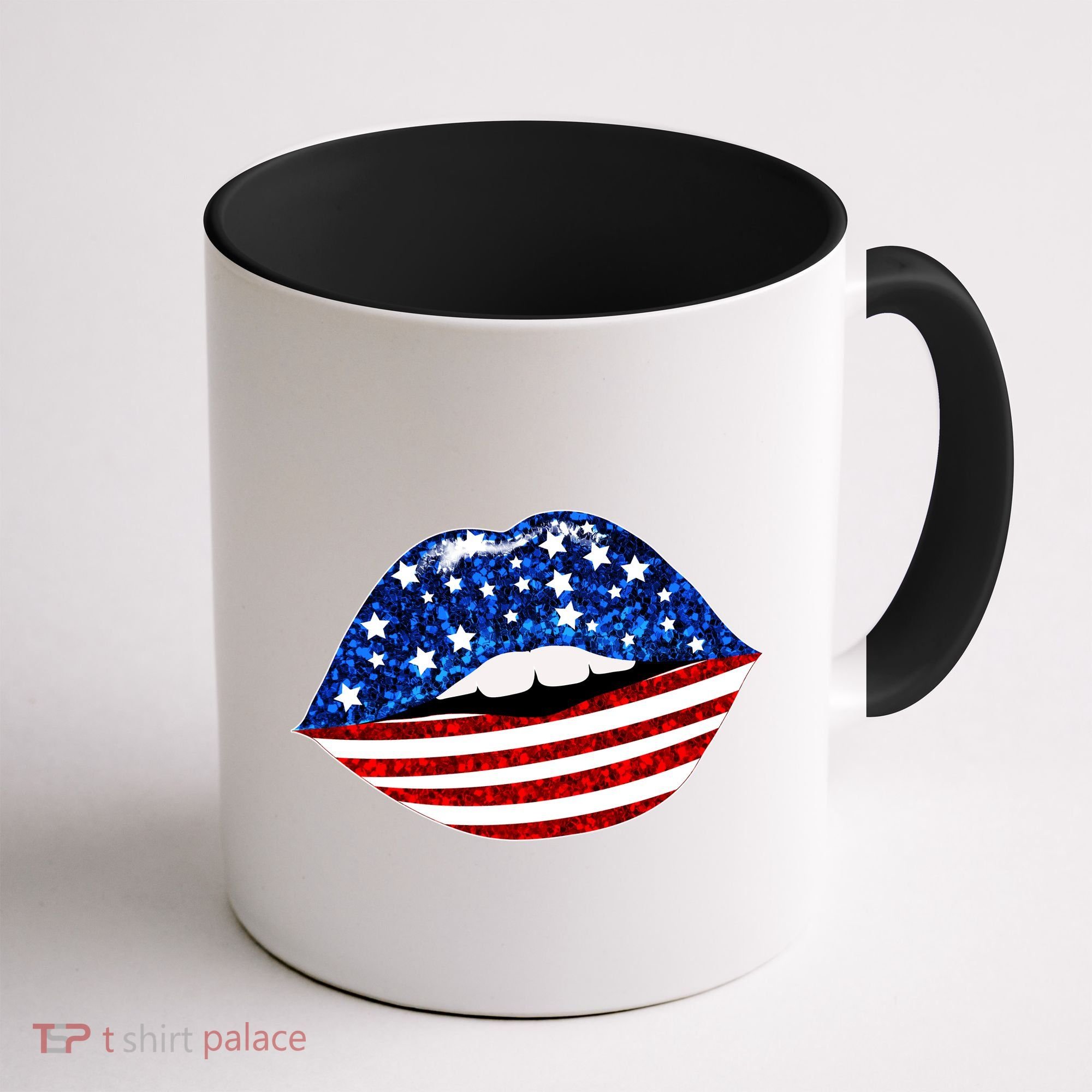 USA Patriotic Lips Of America Coffee Mug