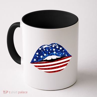 USA Patriotic Lips Of America Coffee Mug