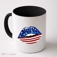 USA Patriotic Lips Of America Coffee Mug thumb 0