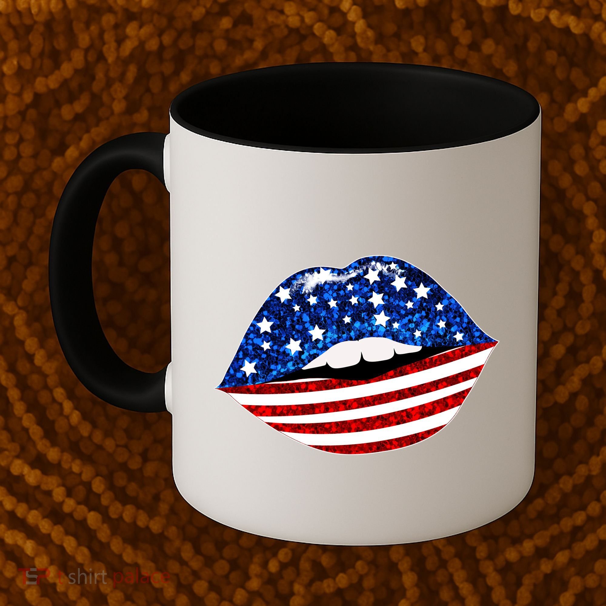 USA Patriotic Lips Of America Coffee Mug