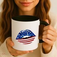 USA Patriotic Lips Of America Coffee Mug thumb 3