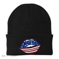 USA Patriotic Lips Of America Beanie thumb 0