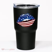 USA Patriotic Lips Of America Tumbler thumb 0