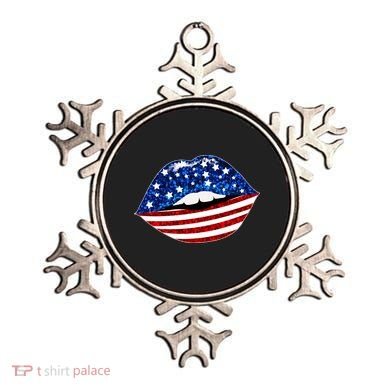 USA Patriotic Lips Of America Ornament
