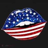 USA Patriotic Lips Of America Ornament thumb 1