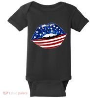 USA Patriotic Lips Of America Baby Bodysuit thumb 0