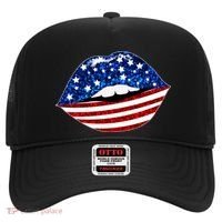 USA Patriotic Lips Of America Hat thumb 0