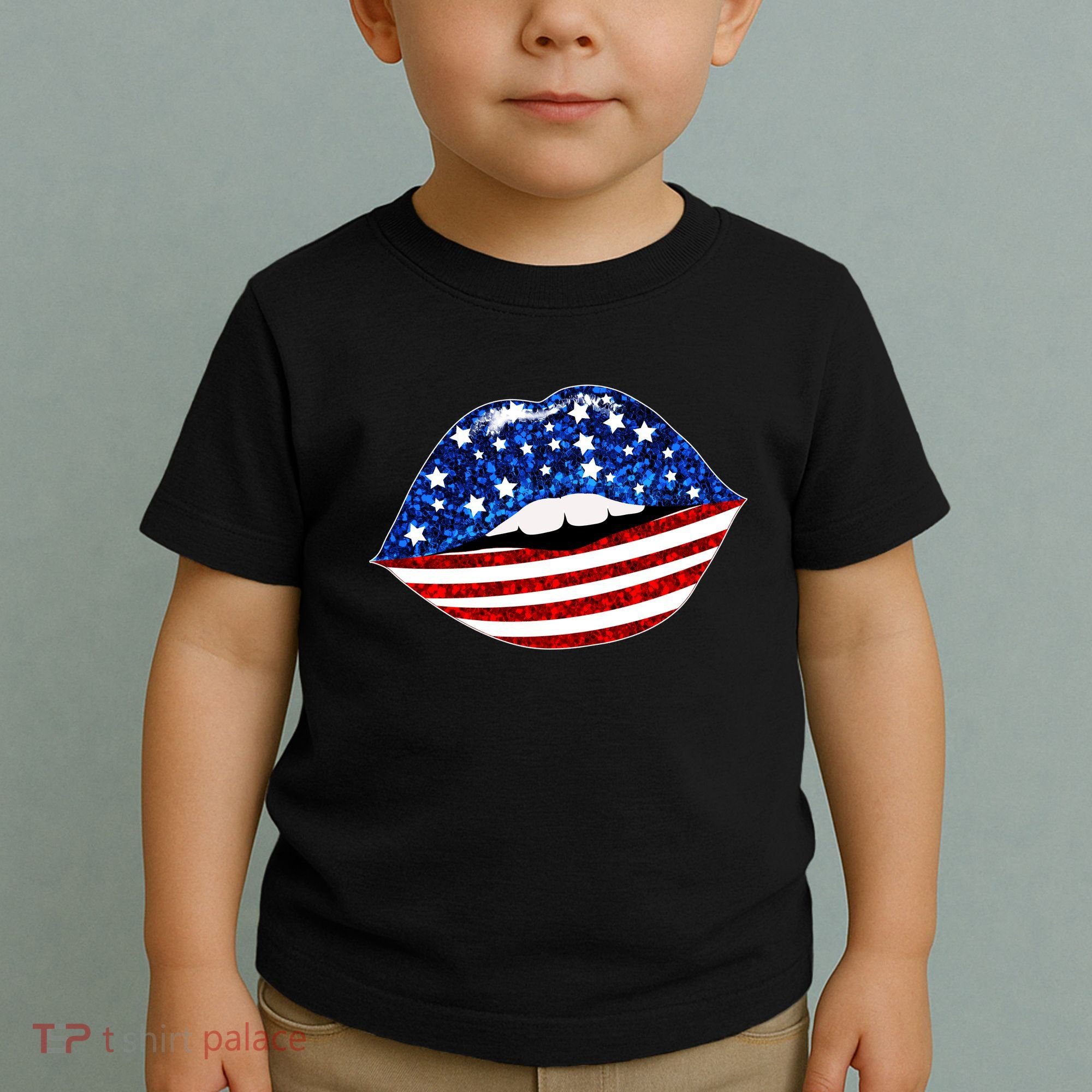 USA Patriotic Lips Of America Toddler T-Shirt