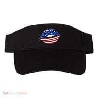 USA Patriotic Lips Of America Visor thumb 0