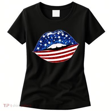 USA Patriotic Lips Of America Women's T-Shirt