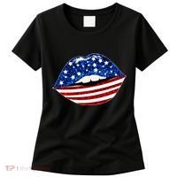 USA Patriotic Lips Of America Women's T-Shirt thumb 0