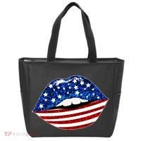 USA Patriotic Lips Of America Tote Bag thumb 0