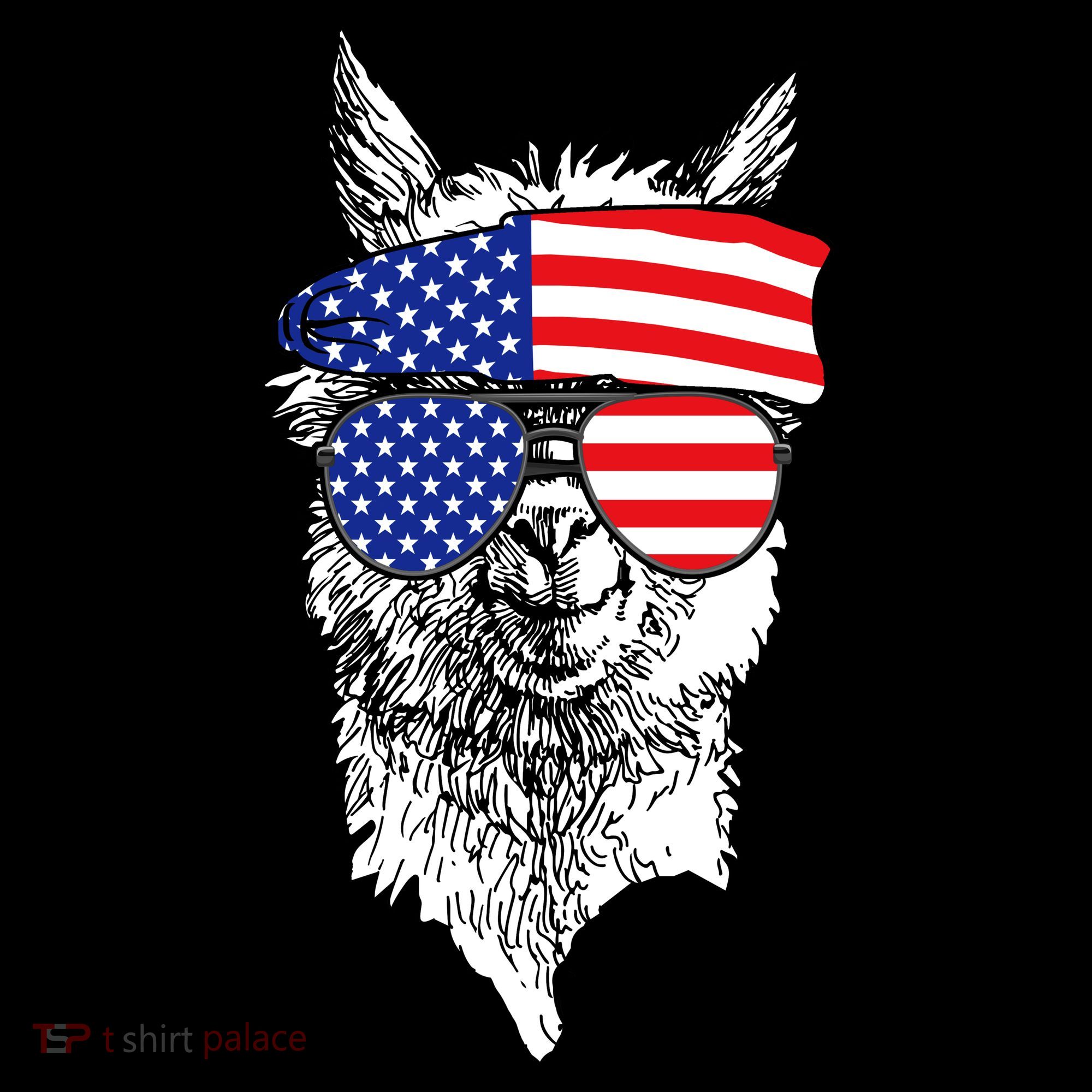 USA Patriotic Llama Pajama Set