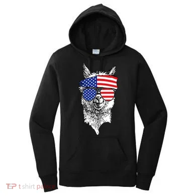 USA Patriotic Llama Women's Hoodie