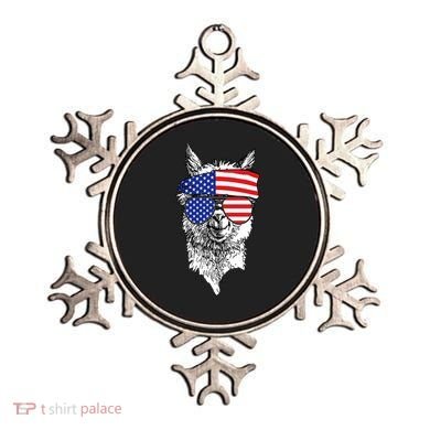 USA Patriotic Llama Ornament