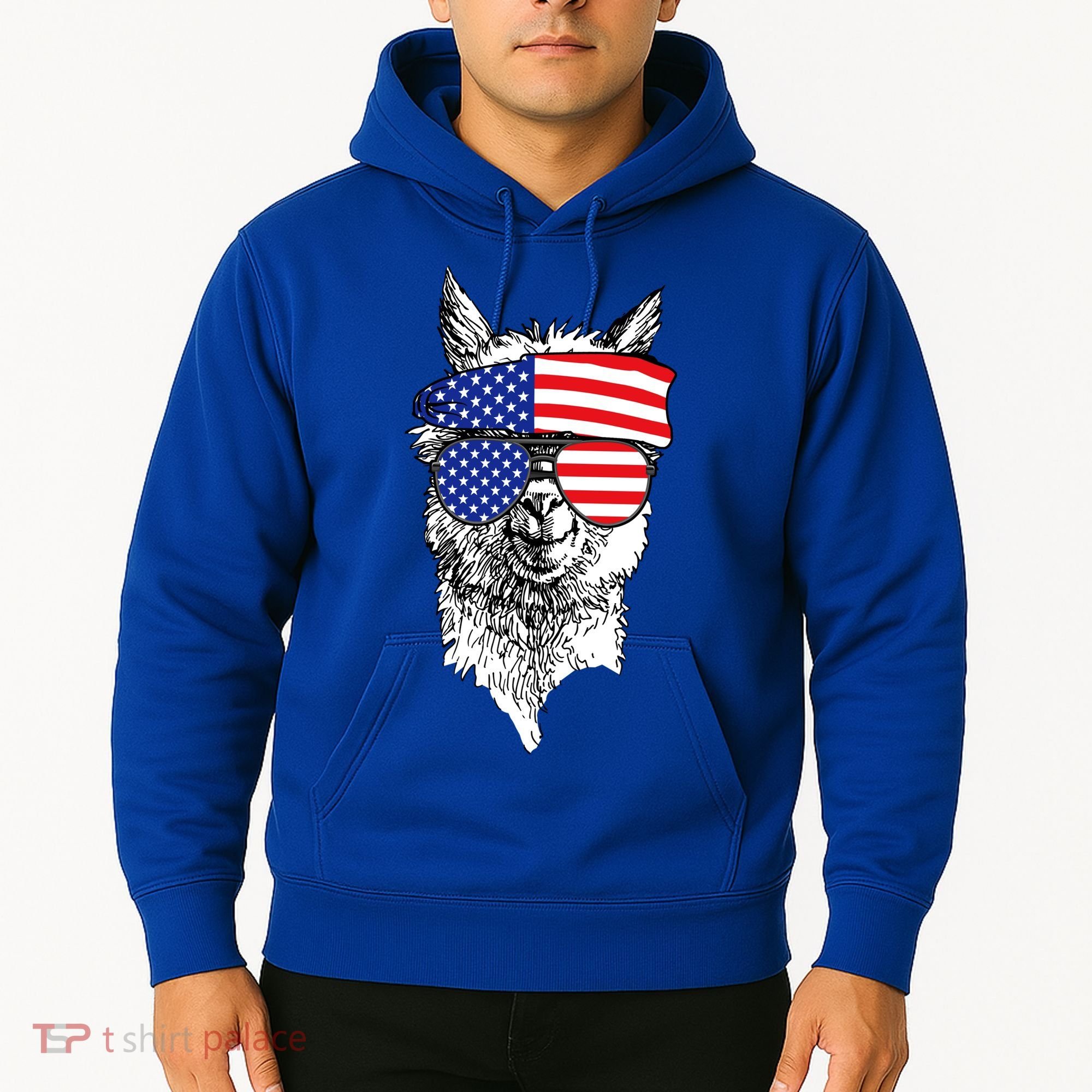 USA Patriotic Llama Hoodie