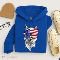 USA Patriotic Llama Hoodie thumb 4