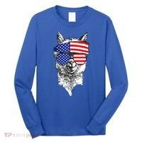 USA Patriotic Llama Long Sleeve Shirt thumb 0