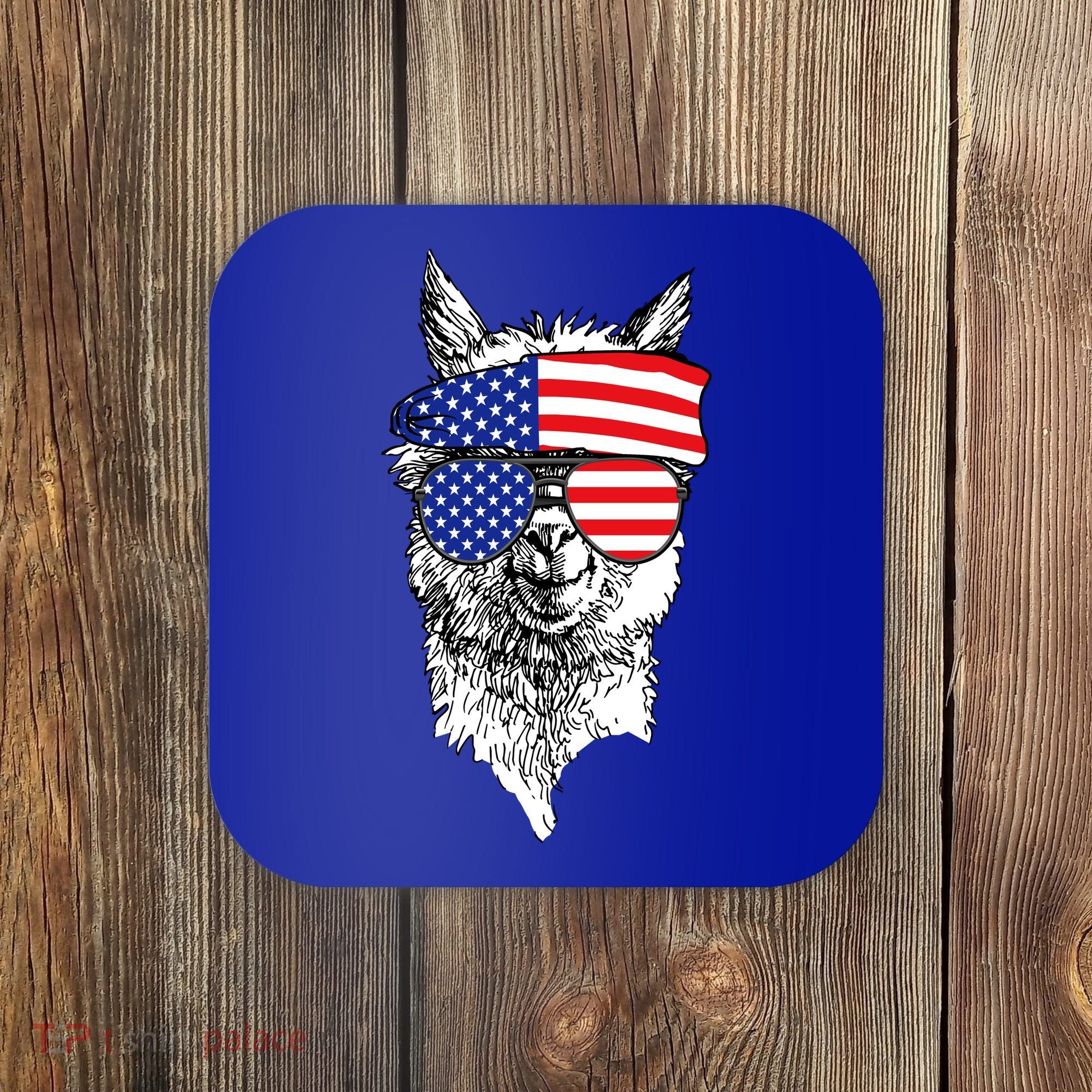 USA Patriotic Llama Coaster
