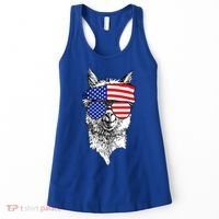 USA Patriotic Llama Women's Tank Top thumb 0